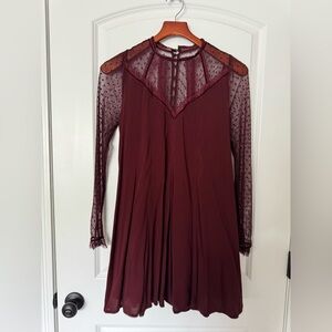 Urban Outfitters - Burgundy Lace Dress